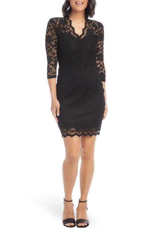 Karen Kane Scalloped Lace Cocktail Dress Product Image