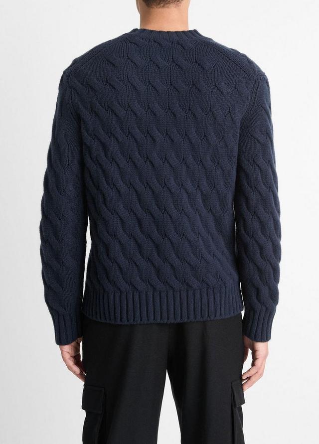 Cable Wave Crew Neck Sweater Product Image