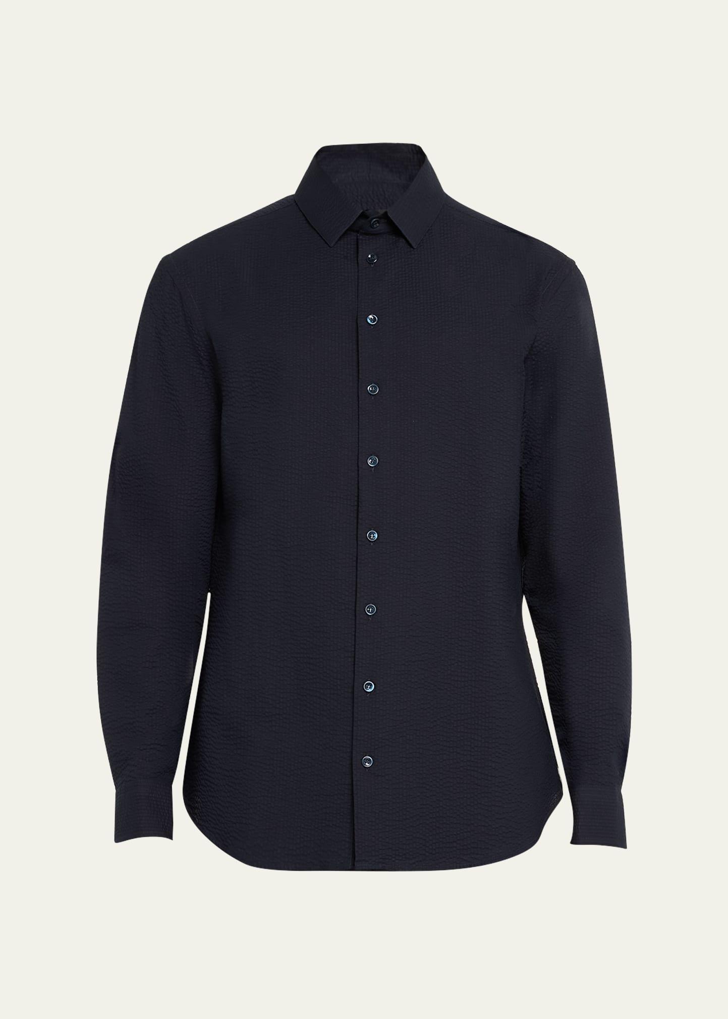 Mens Seersucker Sport Shirt Product Image