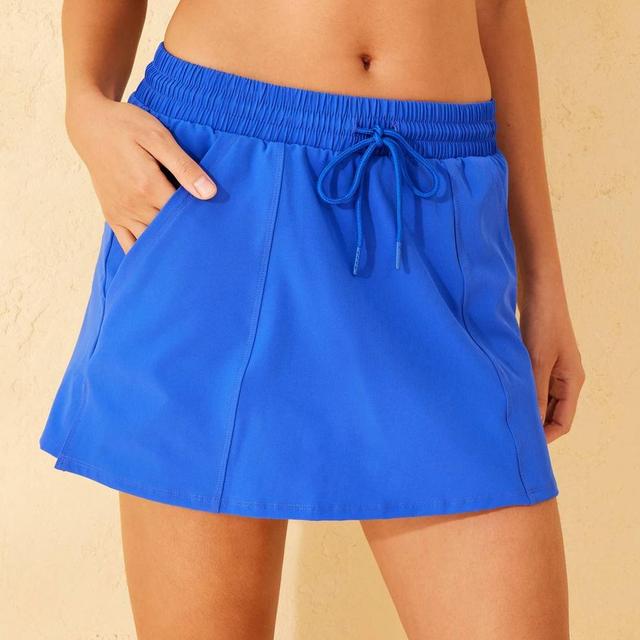 Womens High Waist Swim Board Skirt - Shade & Shore Blue L Product Image