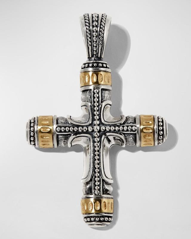 Mens Phidias Sterling Silver and Bronze Cross Pendant Product Image