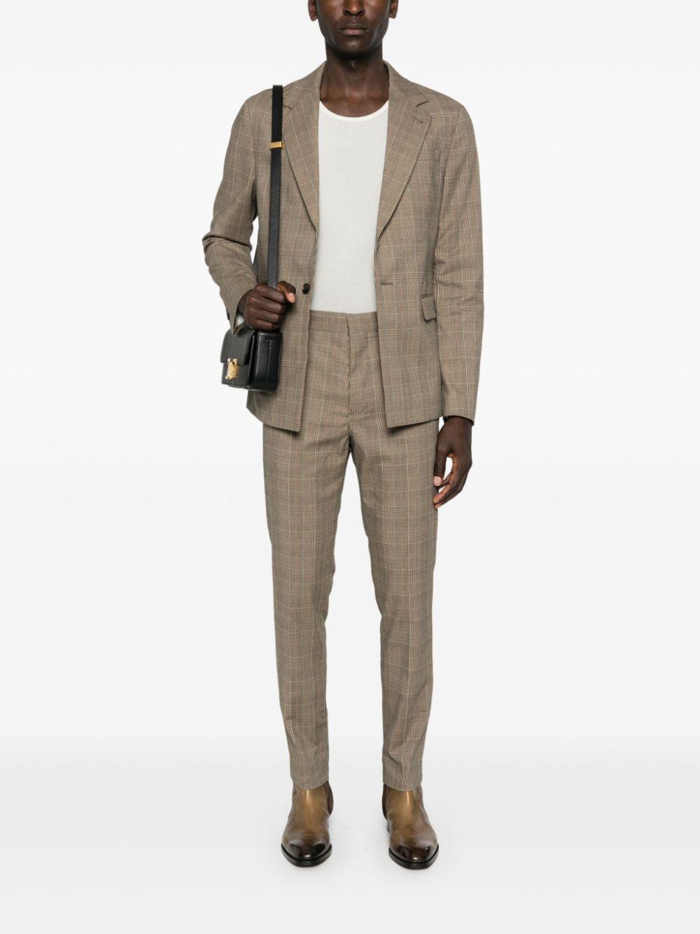 Maffrett Fine-check Blazer In Neutrals Product Image