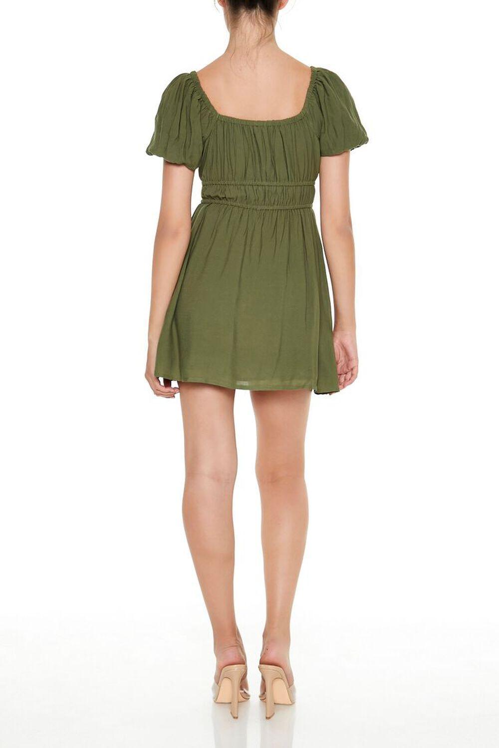 Puff-Sleeve Babydoll Mini Dress | Forever 21 Product Image