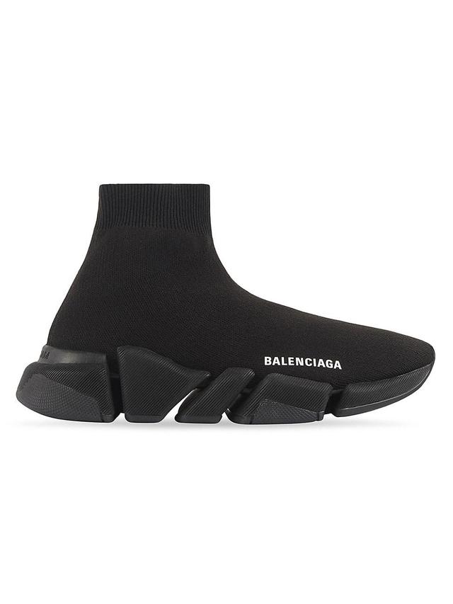 Balenciaga - Speed 2.0 Recycled-knit Trainers - Womens - Black Product Image