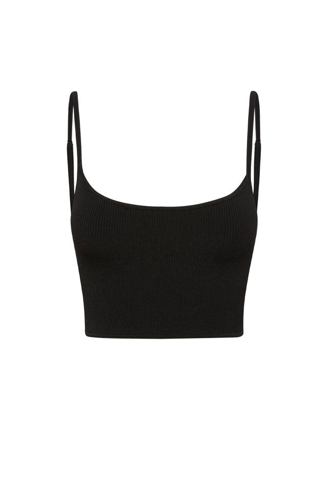 Beverly Hills Knitwear Top - Black Rib Product Image