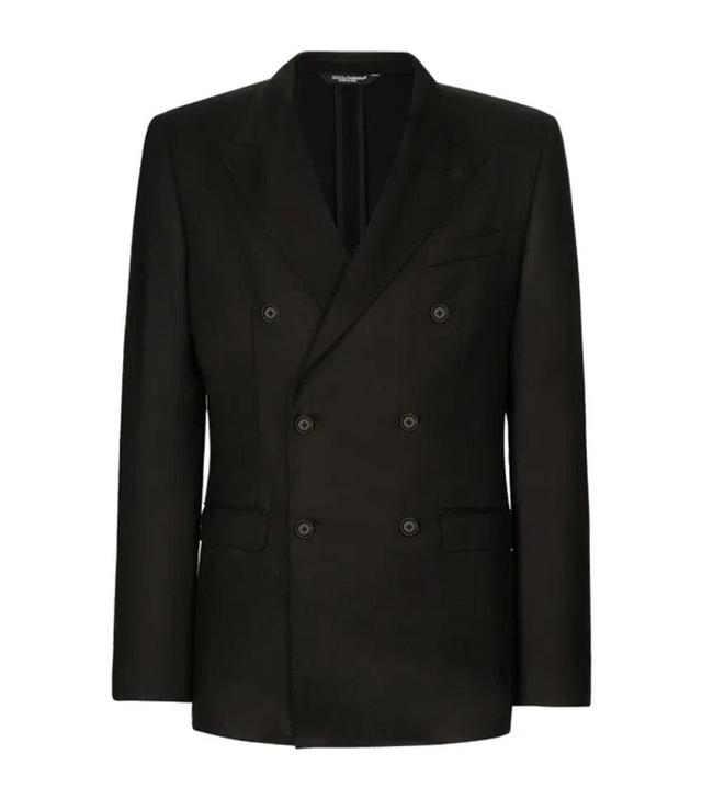 Virgin Wool Double-breasted Blazer In Multi Product Image