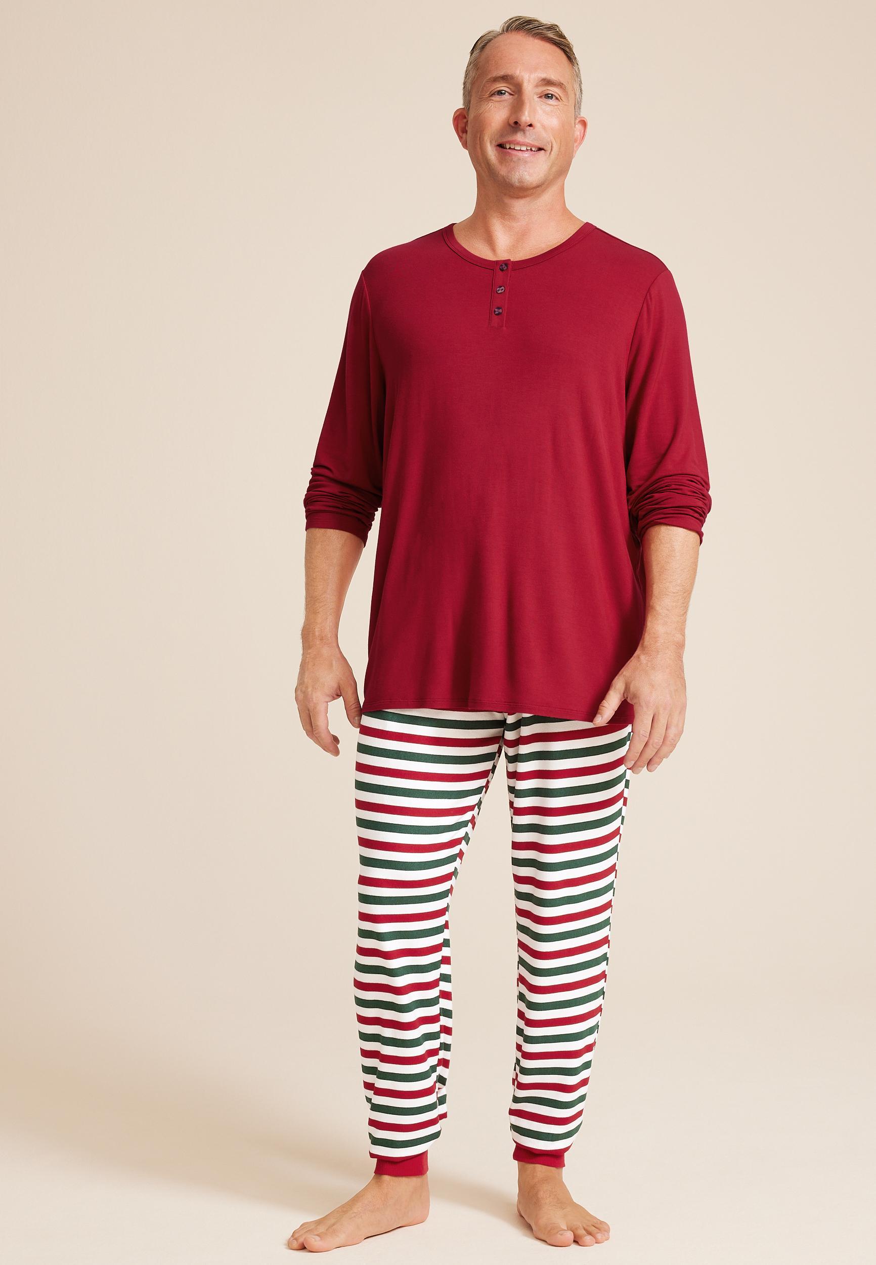 Mens Holiday Striped Family Pajamas Product Image