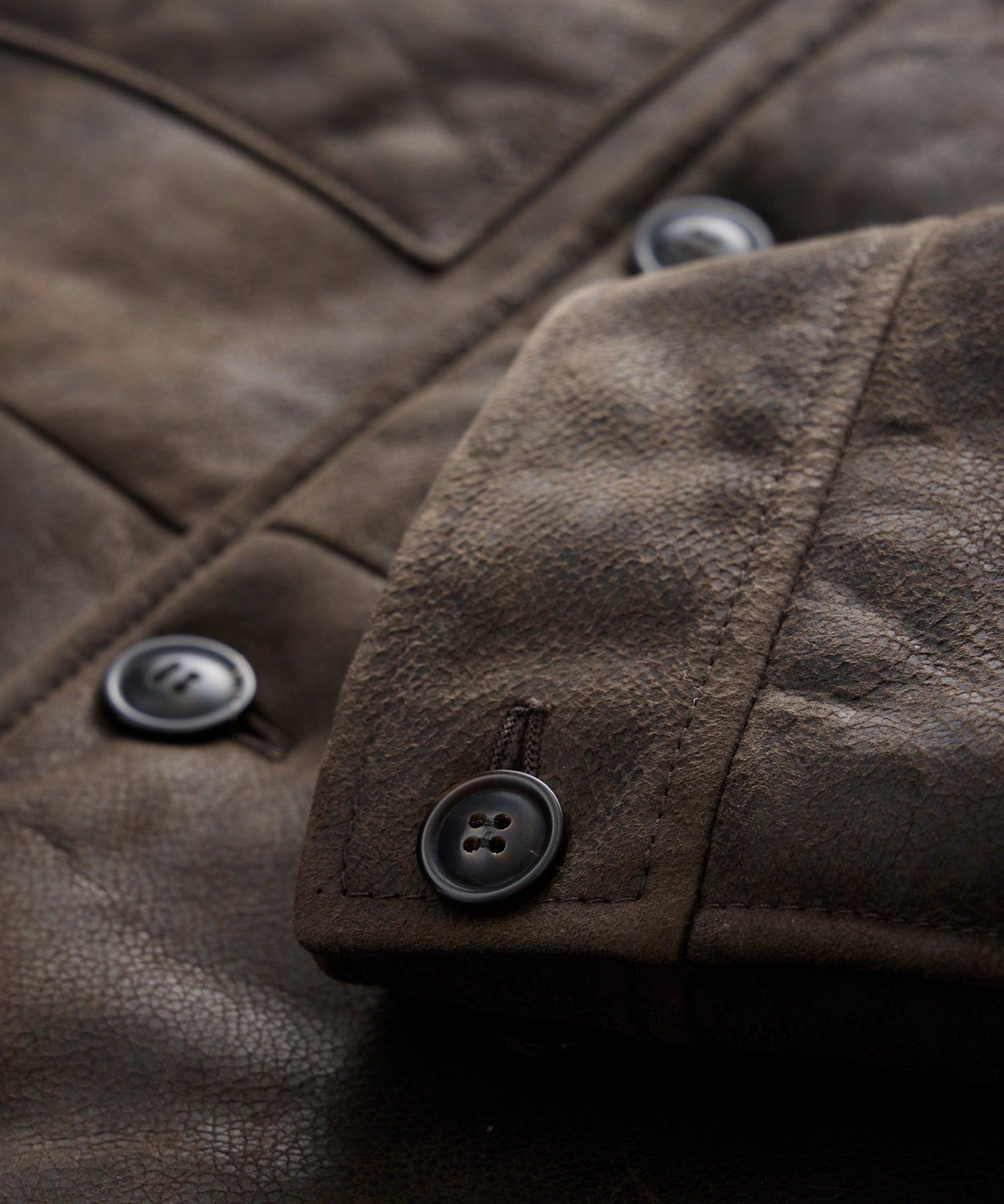 Shearling Chore Jacket in Brown Product Image