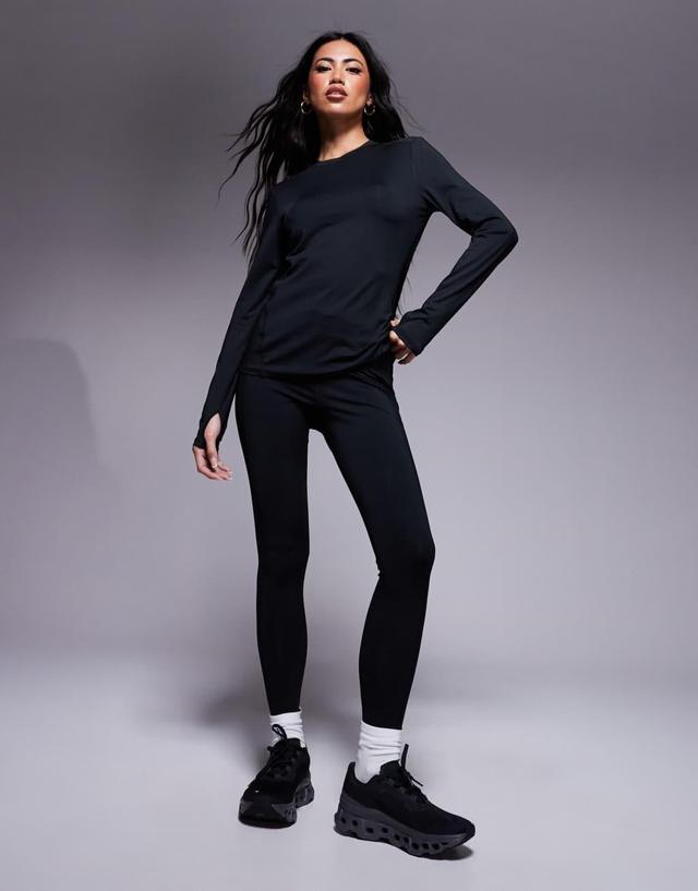 ASOS 4505 Icon long sleeve running top in black Product Image