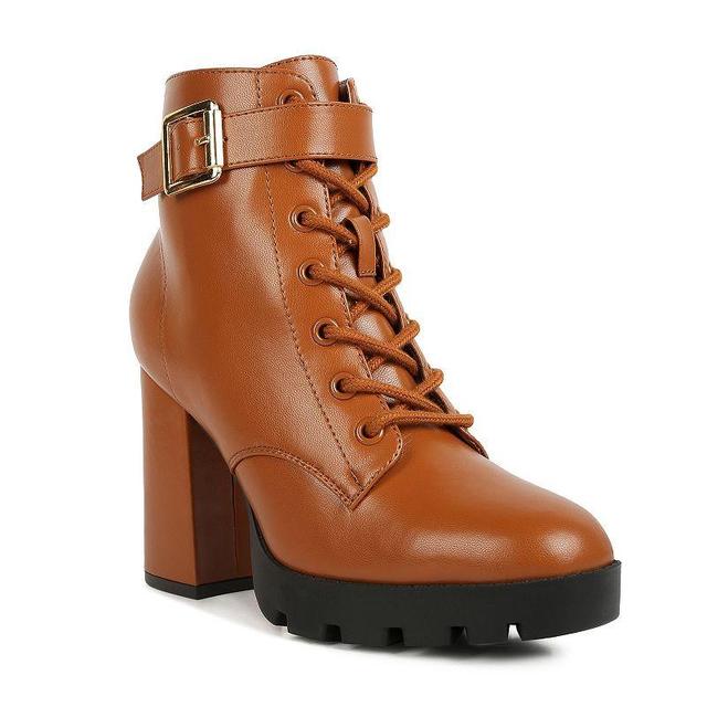 Womens grahams faux leather lace up boots Product Image