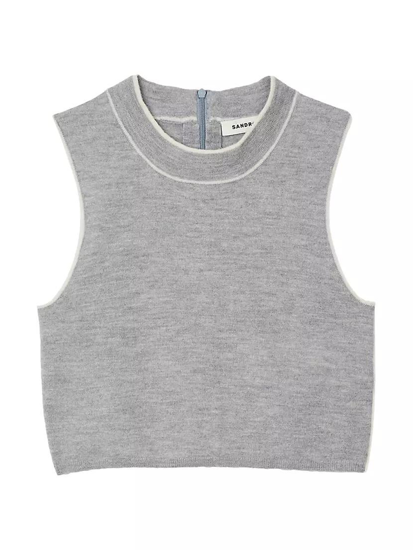 Sleeveless Knitted Crop Top Product Image