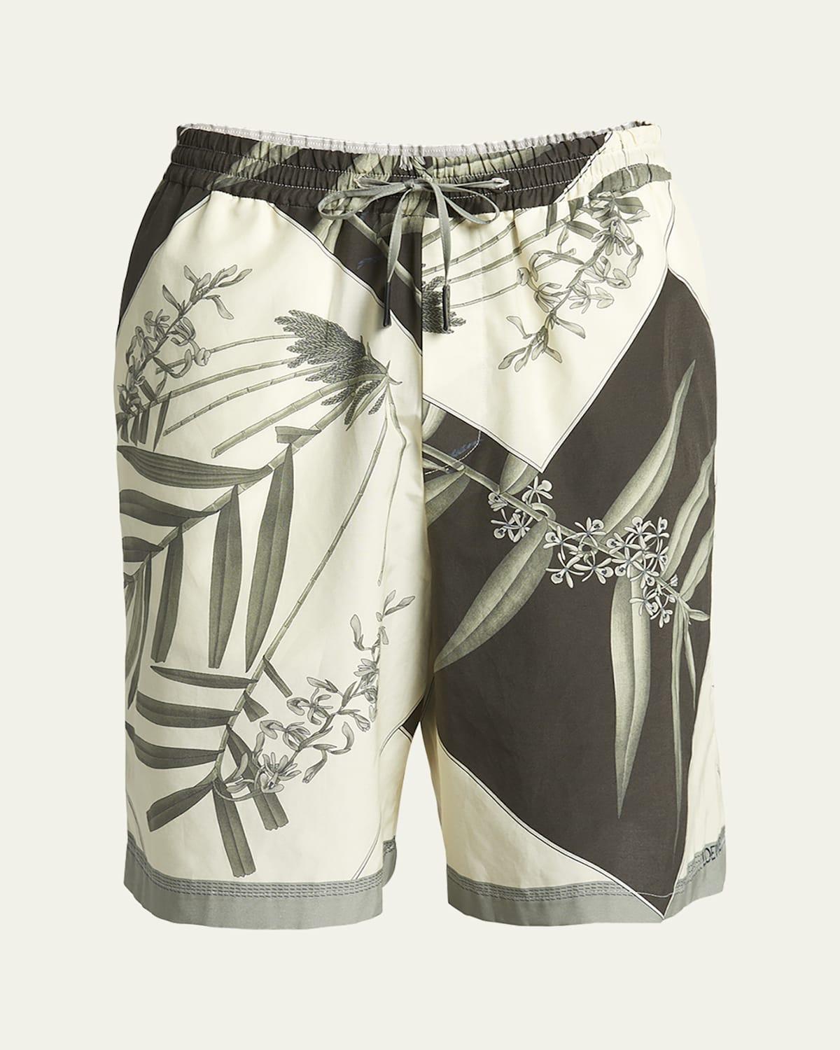 Mens LOEWE x Paulas Ibiza Patchwork Mid-Length Shorts Product Image