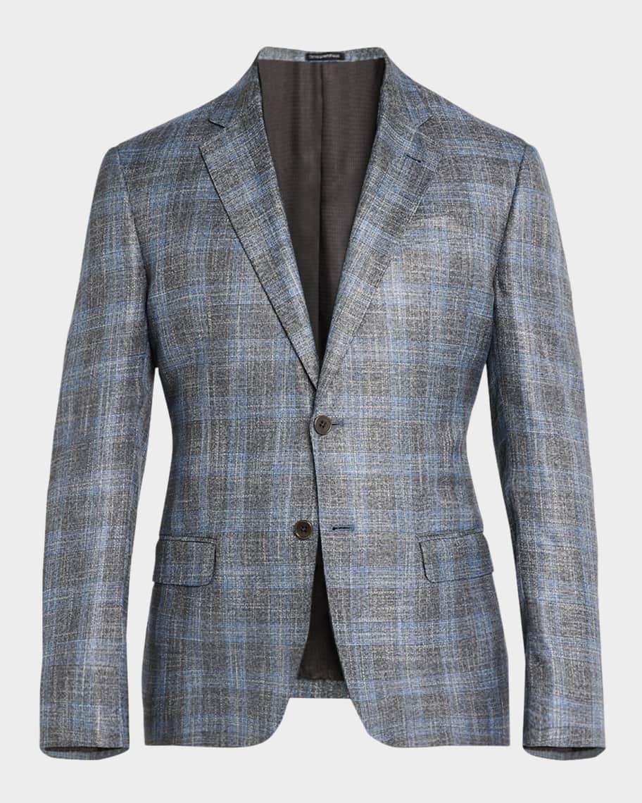 Men's Bamboo Textured Plaid Sport Coat Product Image