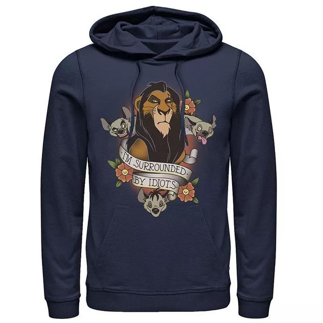 Disneys The Lion King Scar Mens Hyenas Surrounded By Idiots Tee Grey Heather Product Image