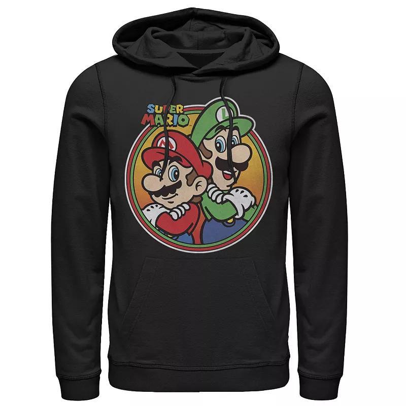 Mens Nintendo Super Mario & Luigi Brothers Circle Hoodie Product Image