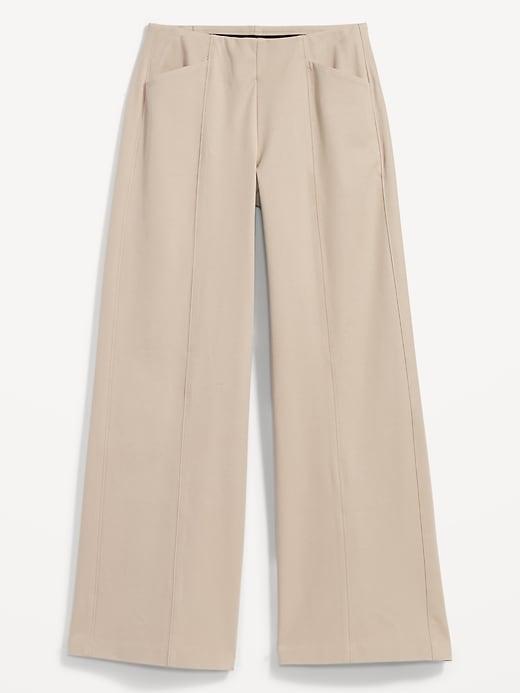 High-Waisted Pull-On Pixie Wide-Leg Pants Product Image