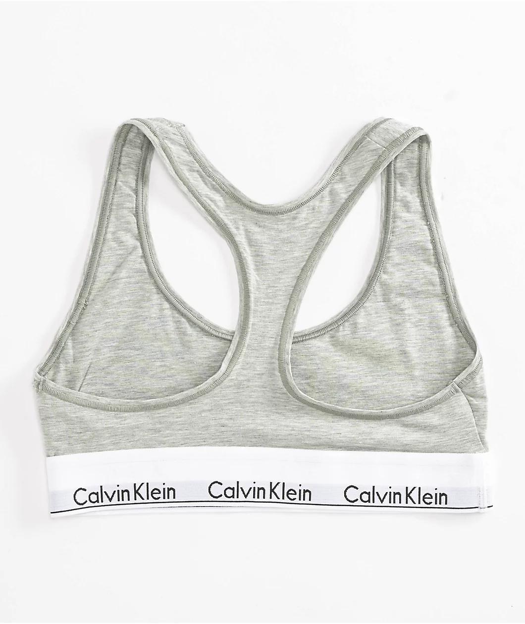 Calvin Klein Core Grey Sports Bra Product Image