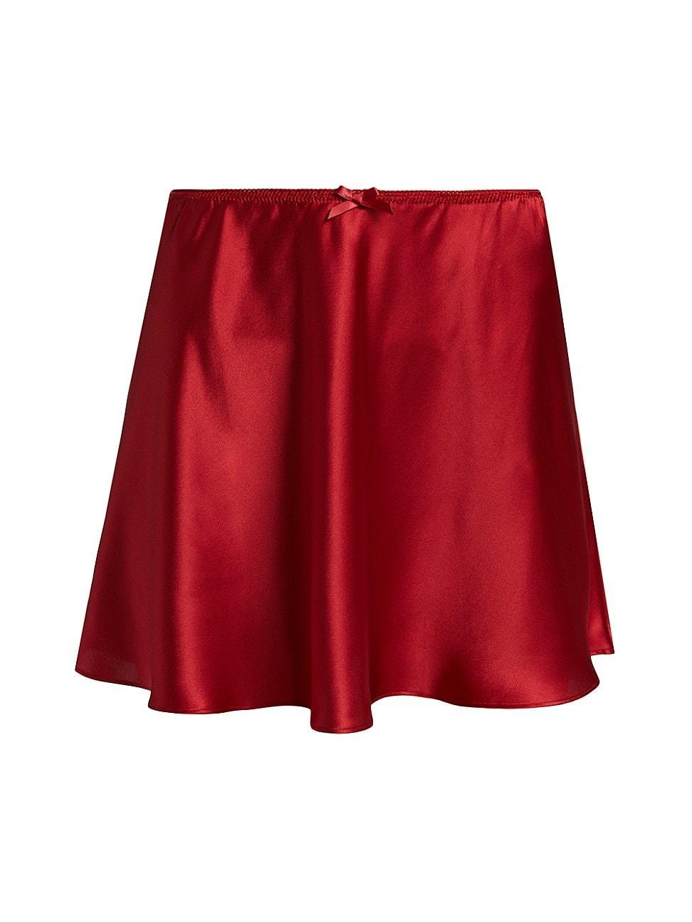 Womens Edda Silk Miniskirt product image