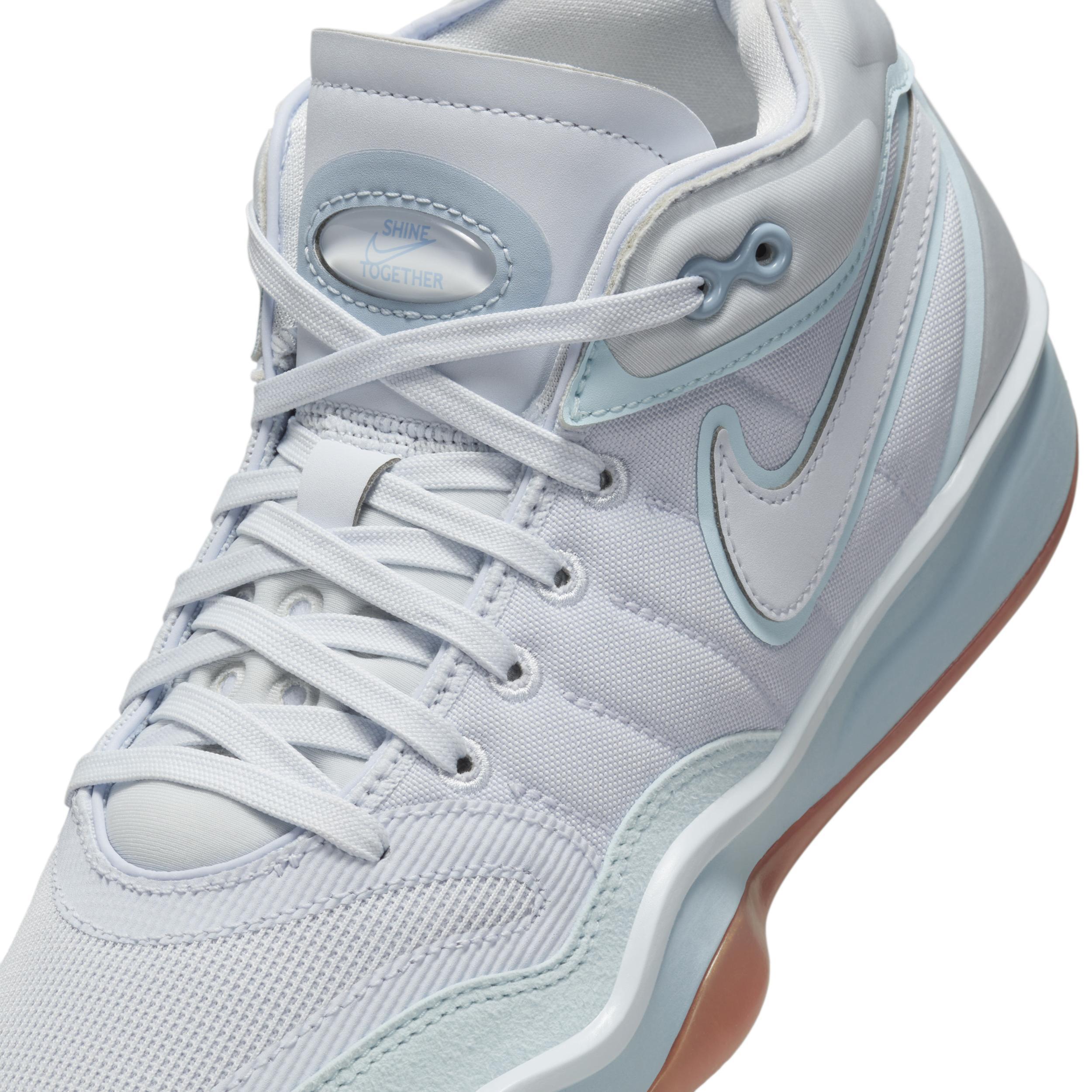 Nike Womens Zoom G.T Hustle 2 - Running Shoes Football Grey/Glacier Blue/Football Grey Product Image