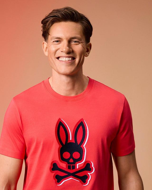 Psycho Bunny Men's Kayden Graphic Tee 692 HIBISCUS Product Image