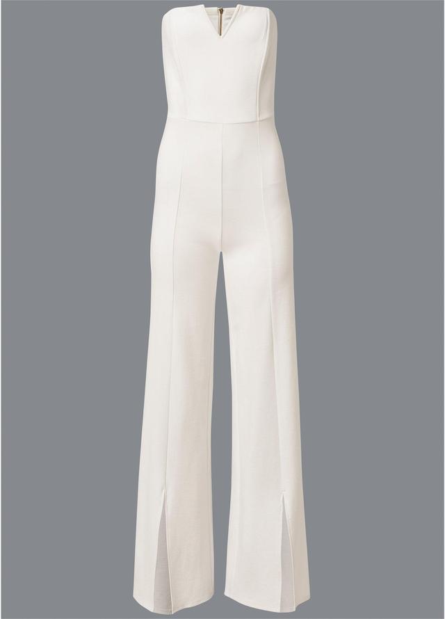 Front Slit Jumpsuit  - Off White Product Image