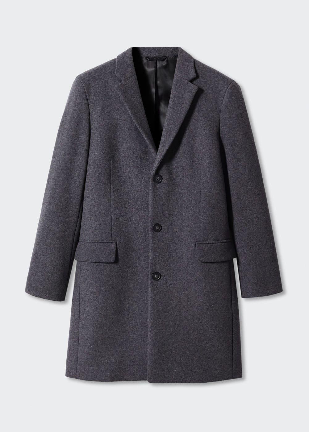 MANGO MAN - Long recycled wool coat greyMen Product Image