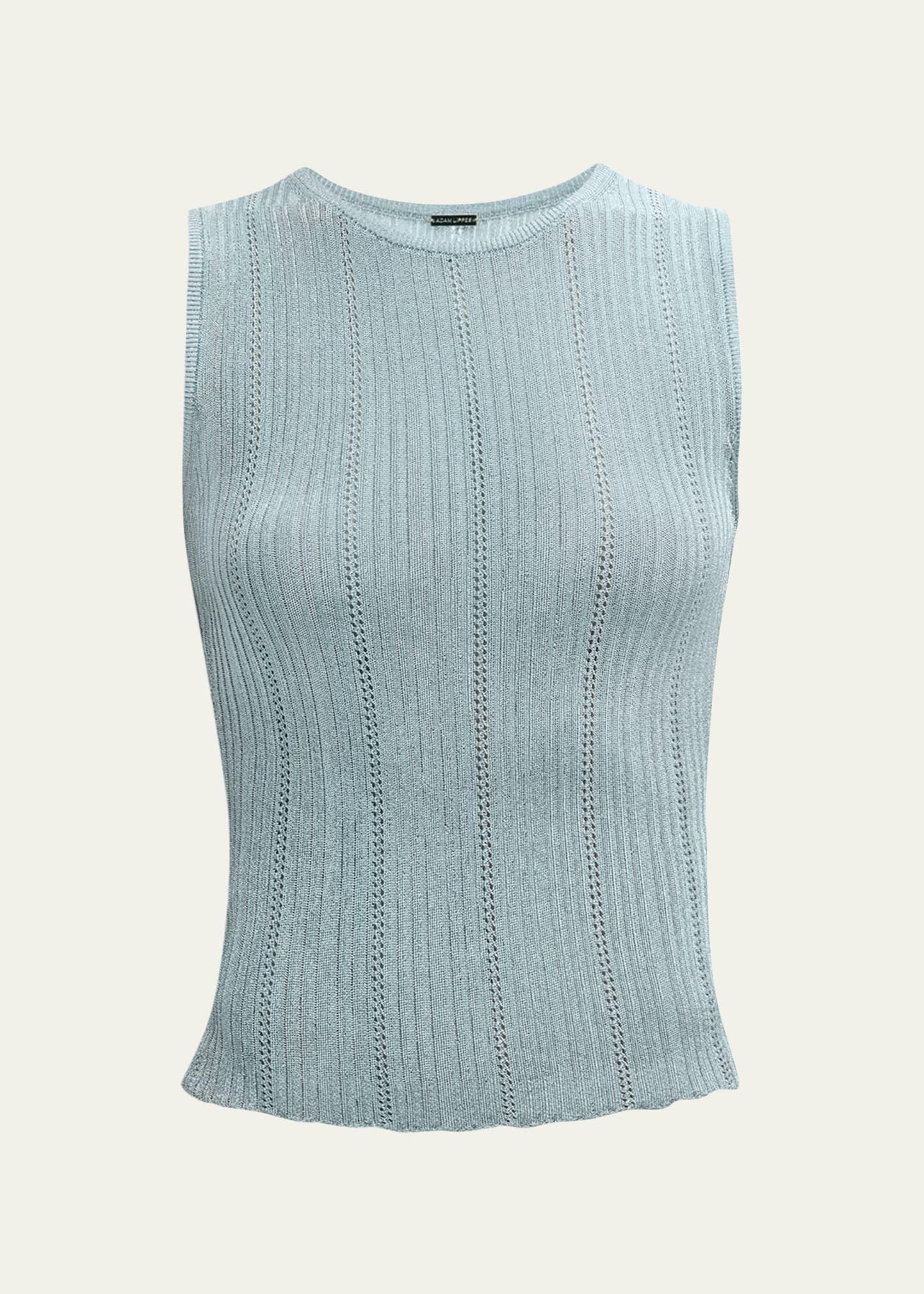 Metallic Open-Knit Shell Product Image