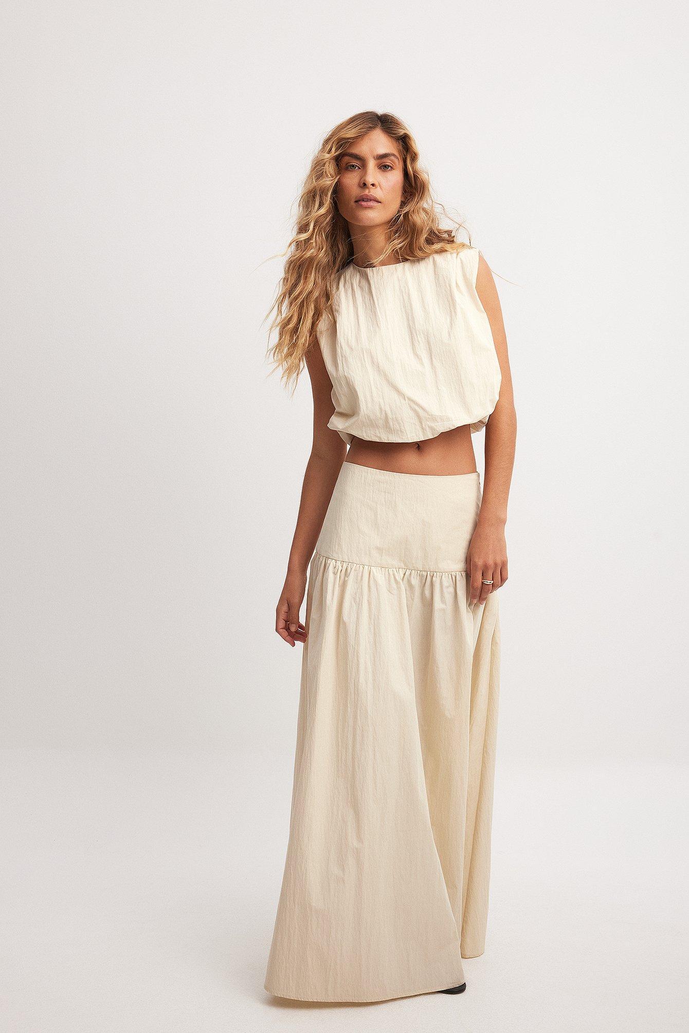 Fitted Waist Maxi Skirt Product Image