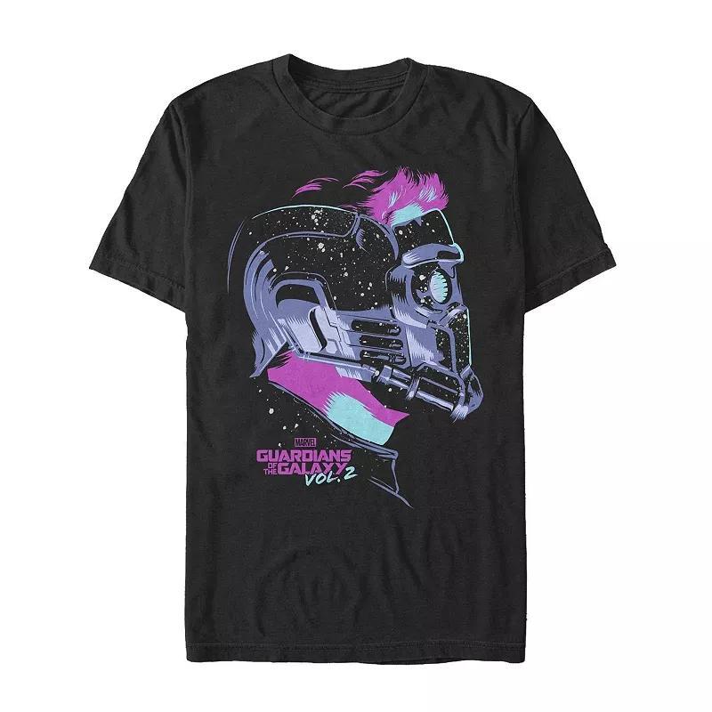 Mens Guardians of the Galaxy Vol.2 Star Lord Tee Black Product Image