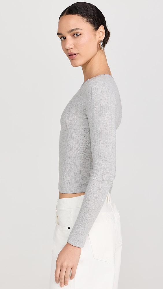 Damson Madder Lua ls Pointelle Top | Shopbop Product Image