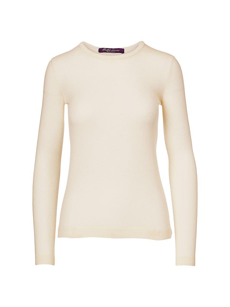 Womens Cashmere Crewneck Sweater Product Image