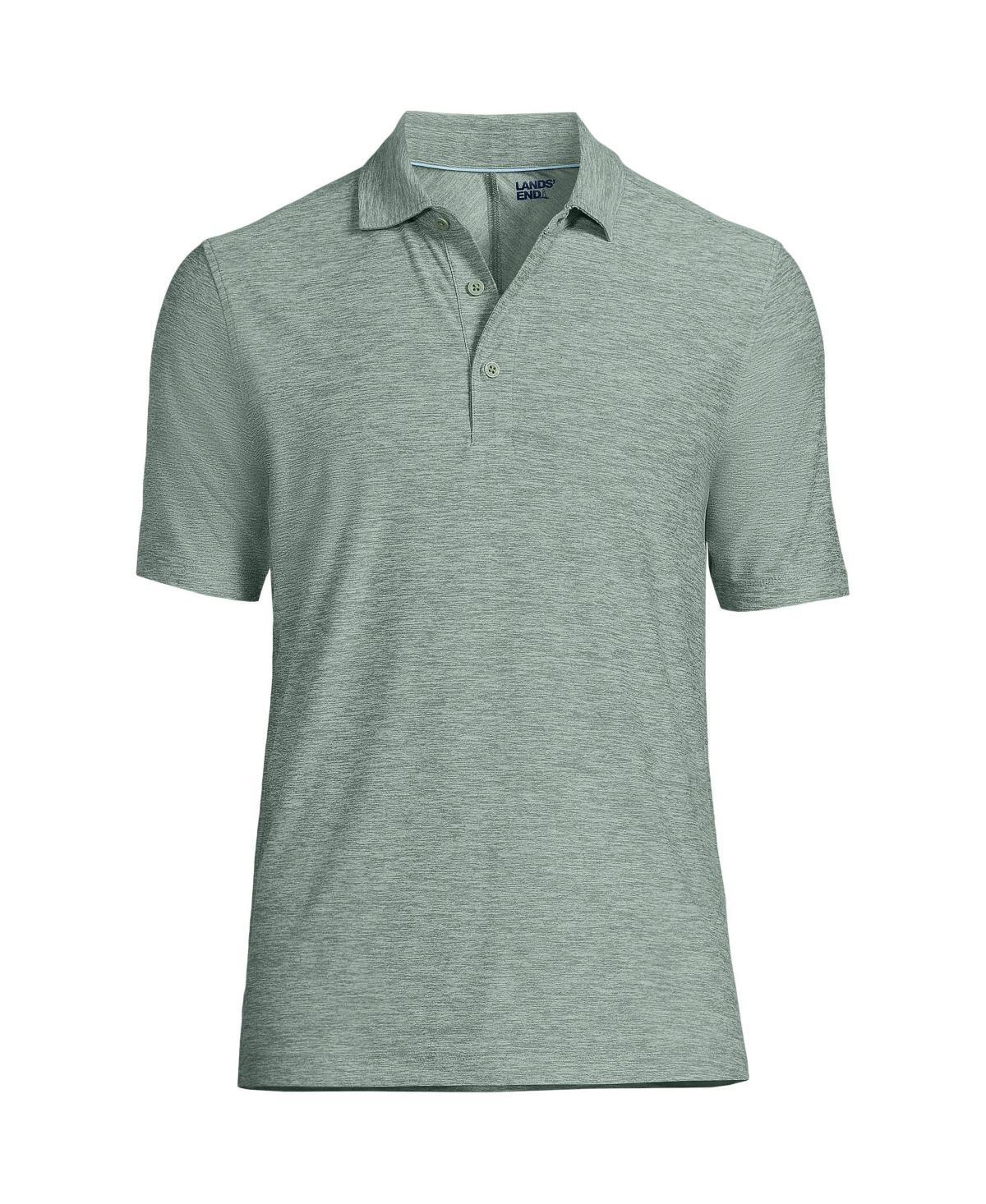 Lands End Mens Short Sleeve Performance Pieced Yoke Social Active Polo Product Image