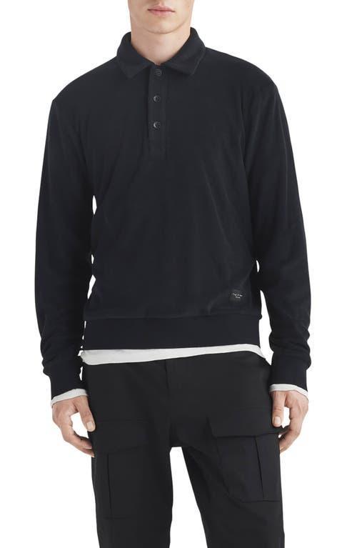 rag & bone Toweling Long Sleeve Polo Product Image