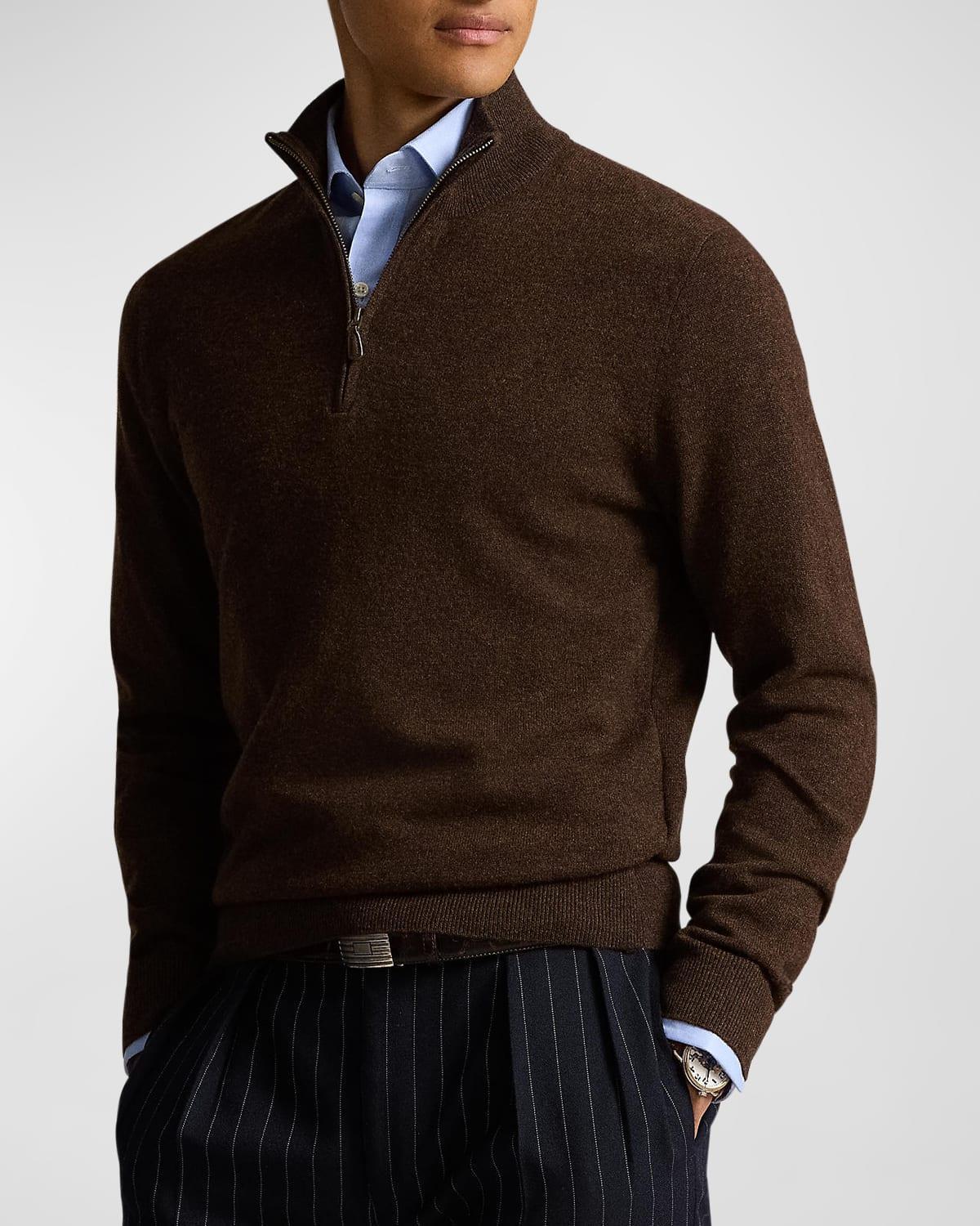 Mens Wool Quarter-Zip Sweater Product Image