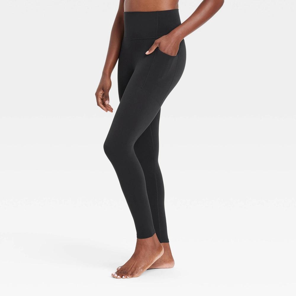 Womens Everyday Soft Ultra High-Rise Pocketed 7/8 Leggings - All In Motion Black XXL Product Image