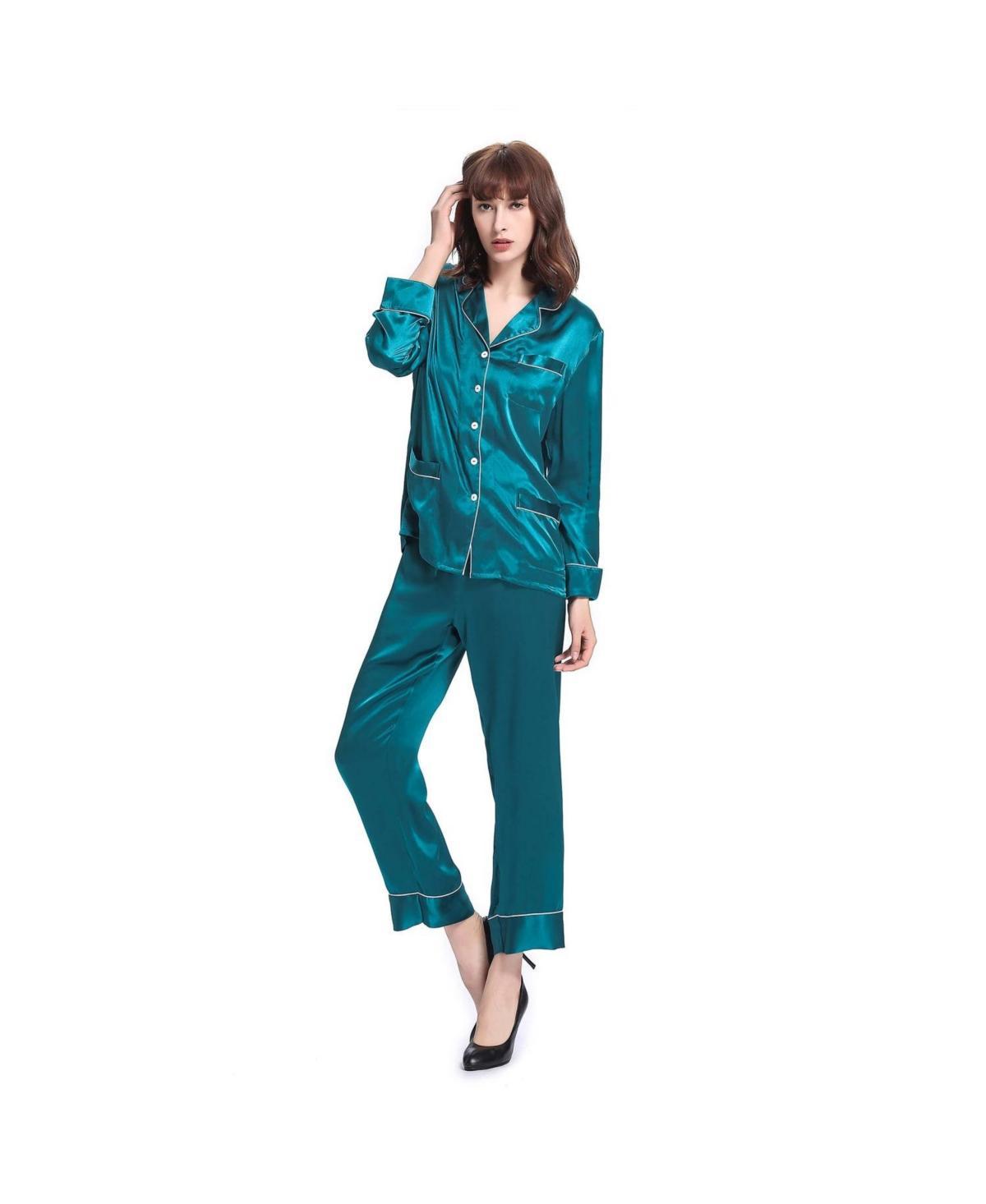 Lilysilk Womens 22 Momme Chic Trimmed Silk Pajama Set Product Image