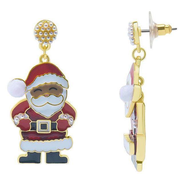 Celebrate Together Medium Skin Tone Santa Claus Drop Earrings, Womens, Red Product Image