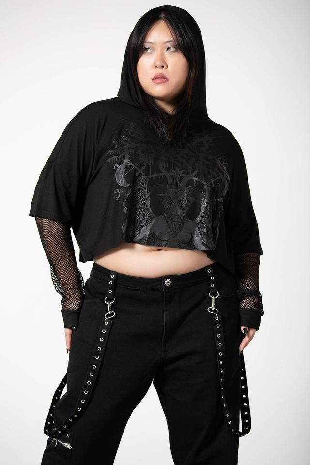 Dark Forces Cropped Hoodie [PLUS] Female Product Image