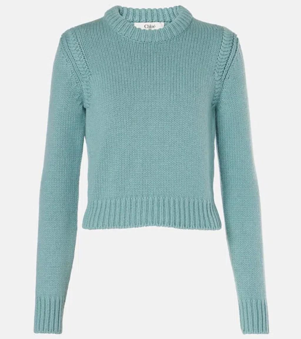 Cashmere And Cotton Sweater In Green Product Image