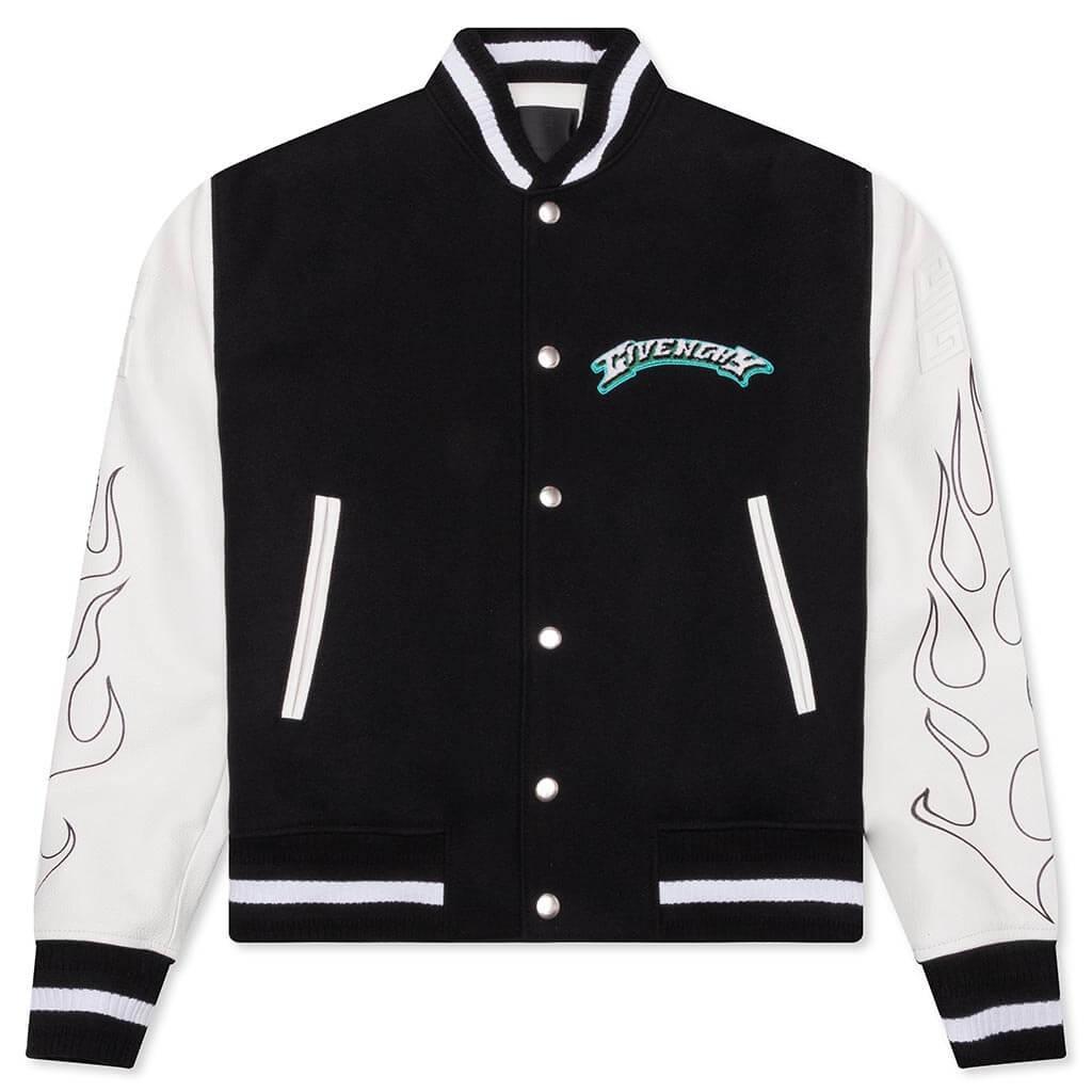 Varsity Jacket - Black/White Male Product Image