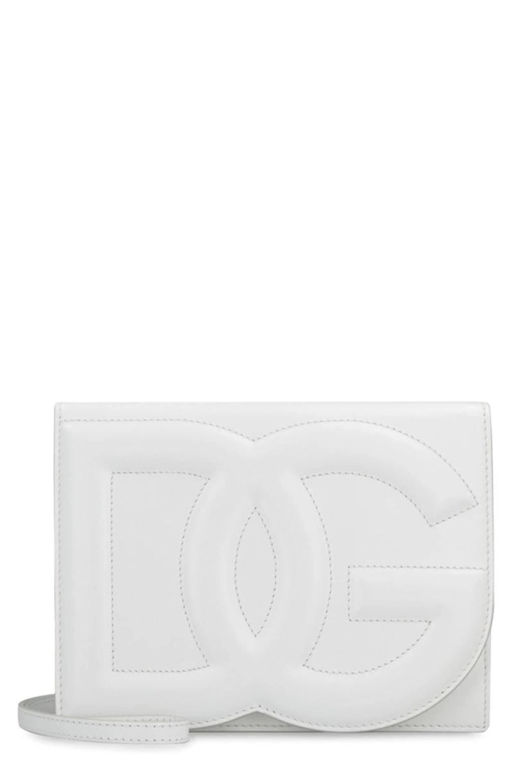 Women's Dg Logo Crossbody Bag In White Product Image