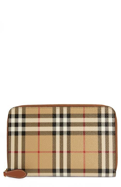 burberry Vintage Check Coated Canvas & Leather Travel Wallet Product Image