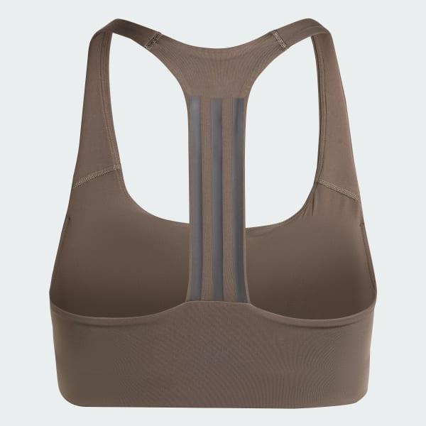 adidas Powerimpact Training Medium-Support Bra Shadow Olive XS C-D Womens Product Image