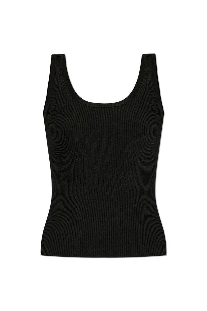 ZIMMERMANN Women's Rib-knit Scoop Neck Tank Top In Black Product Image