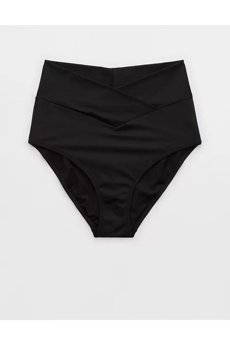 Aerie Crossover High Waisted Bikini Bottom Women's Product Image