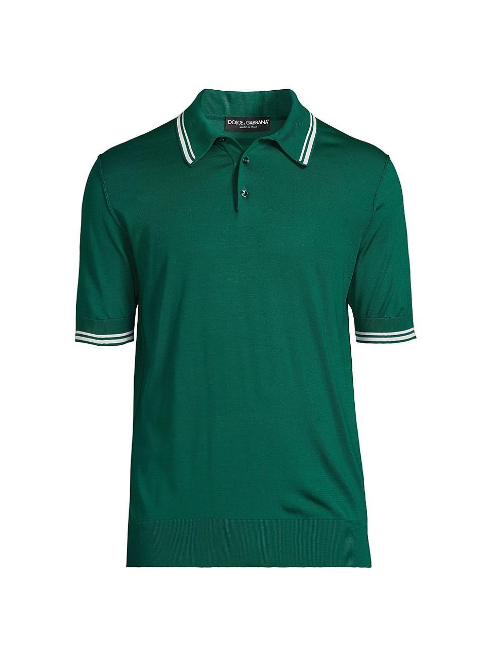 Mens Silk Polo Shirt Product Image