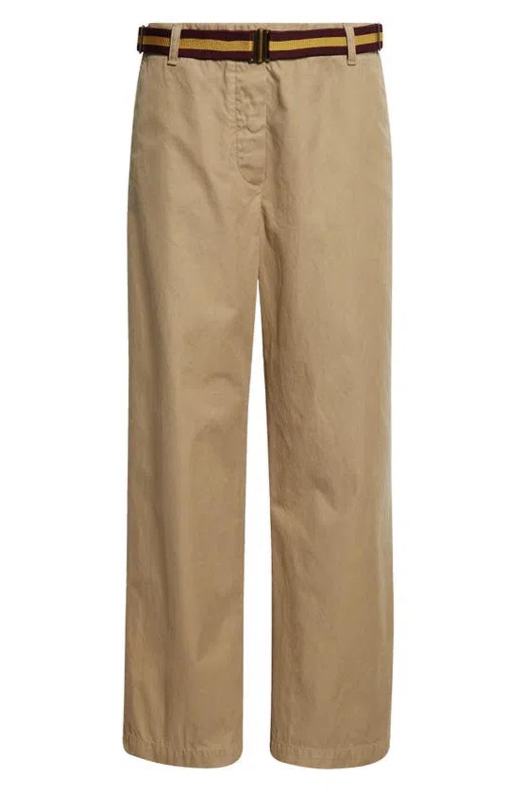 Pulian Belted Straight Leg Trousers In Beige Product Image