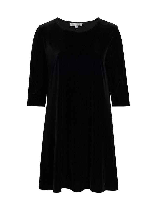 Womens Plus Size Stretch Velvet Knee-Length Dress Product Image