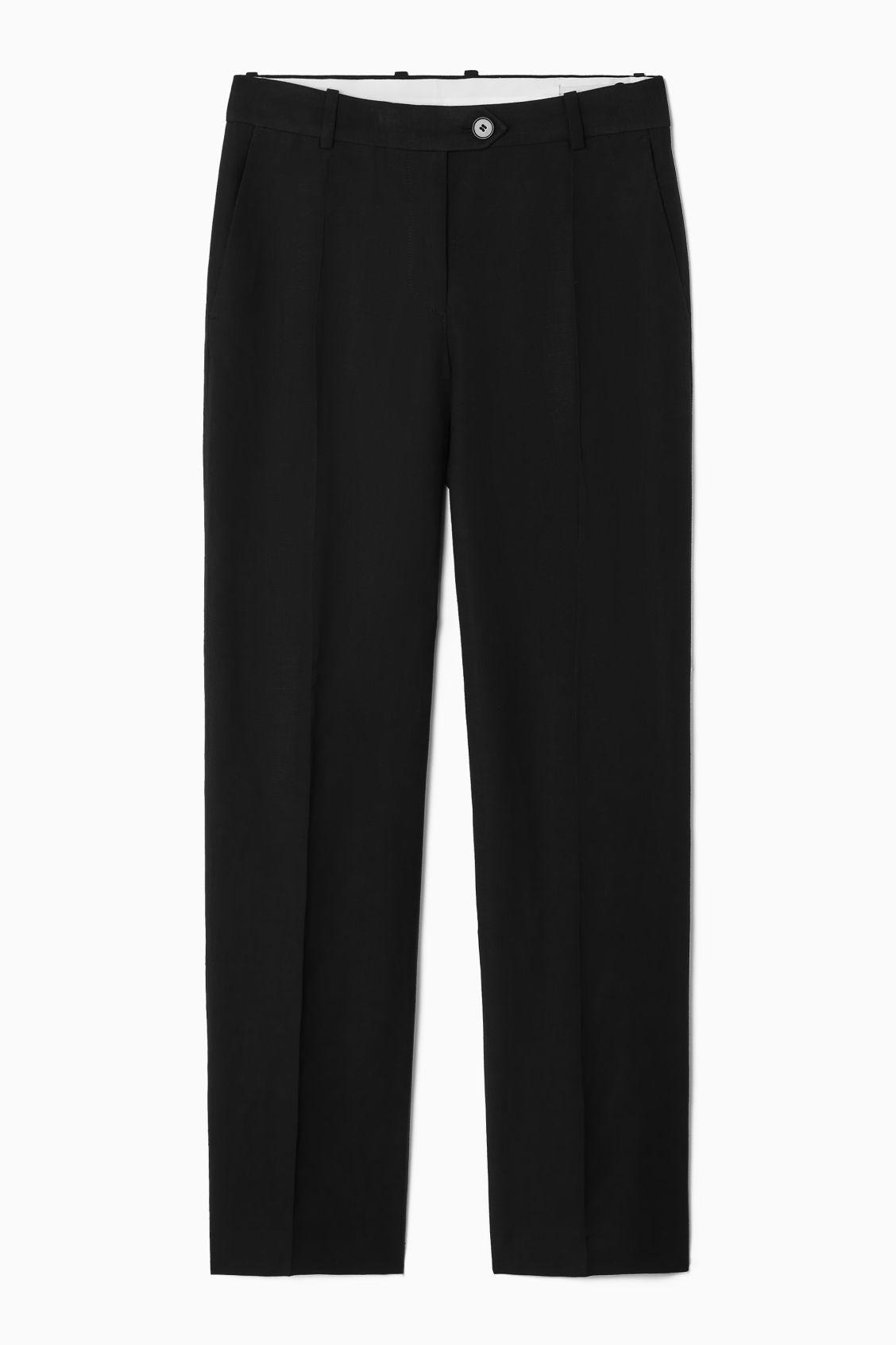 TAILORED LINEN-BLEND TROUSERS Product Image