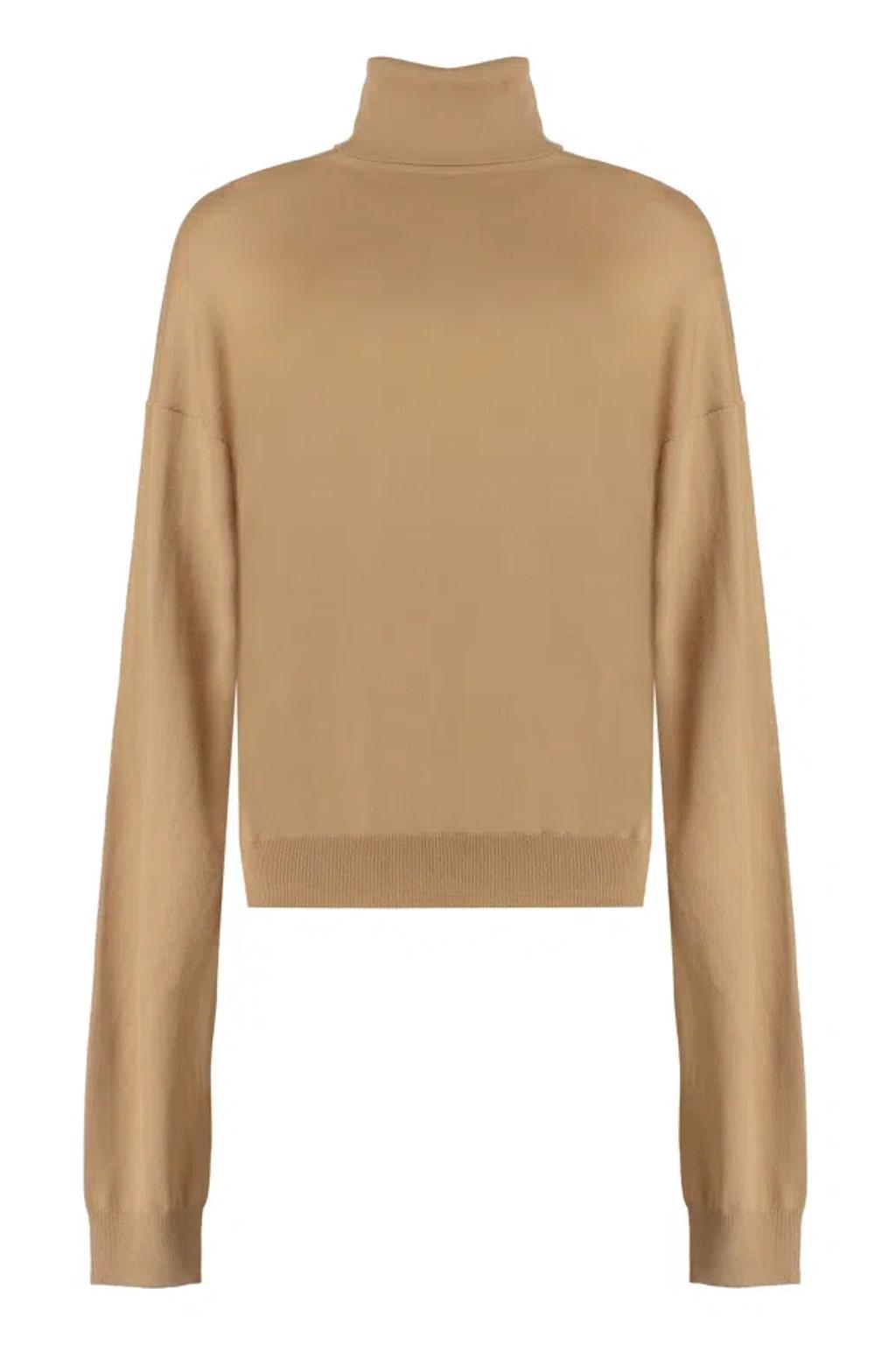 Turtleneck Knitted Jumper In Nude & Neutrals Product Image